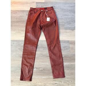 AG Adriano Goldschmied Farrah Skinny Ankle Leatherette High Rise | 25